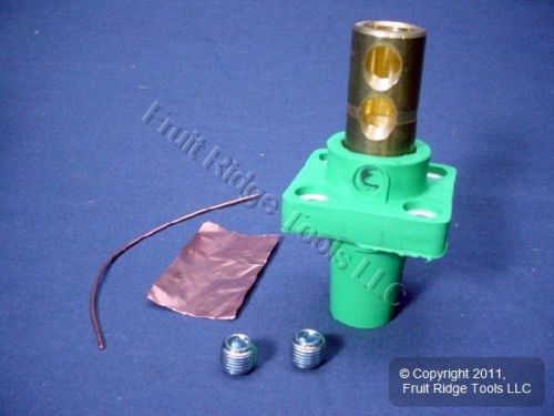 New leviton green 16 series female cam panel receptacle outlet 400a 600v 16r22-g for sale