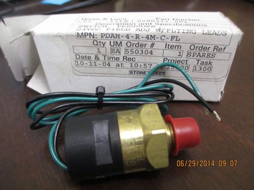 GEMS HYDR Pressure Switch 24VDC, adjustable 25/100 1/4 thread