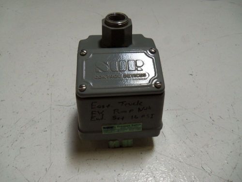 SOR CONTROL DEVICES 37WA-KD83 PRESSURE SWITCH *USED*