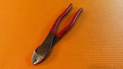 M.KLEIN &amp; SONS STRIPPING DIAGONAL CUTTING PLIERS  243-8. RARE VTG USA TOOL