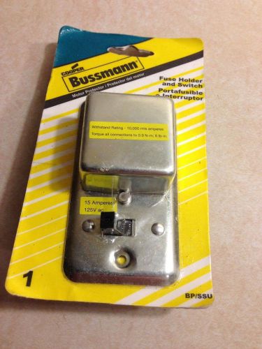 New - Cooper Bussmann BP/SSU Fuse Holder &amp; Switch  15 Amp