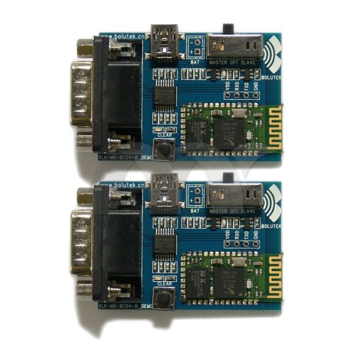 2 Pcs RS232 Bluetooth Serial Adapter Communication Master-Slave  Modes 5V