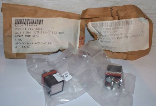 4 VINTAGE EATON MILITARY TRIDENT SUBMARINE INDICATOR LIGHT 351-27872-007 NEW