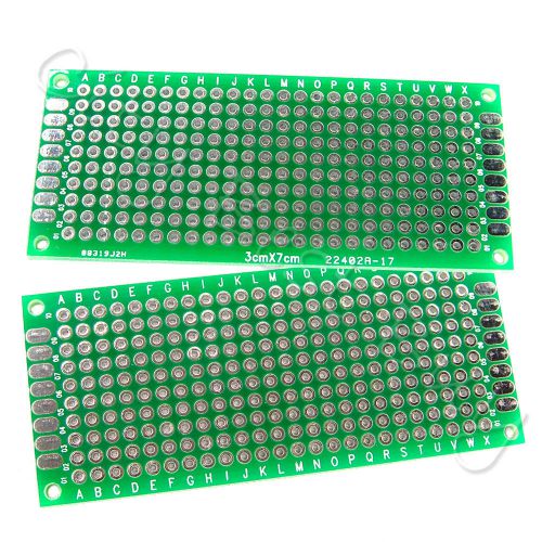 20 x Double Side Prototype PCB Bread board Tinned Universal 3x7 cm 30mmx70mm FR4