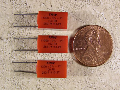 3 TRW .0113uf 100VDC Polystyrene Capacitors NOS +3-1%