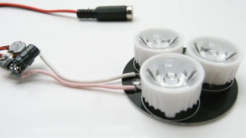 Diy 3 x 3w white led 12000k-15000k w/driver heat-sink 12vdc input - aquarium for sale