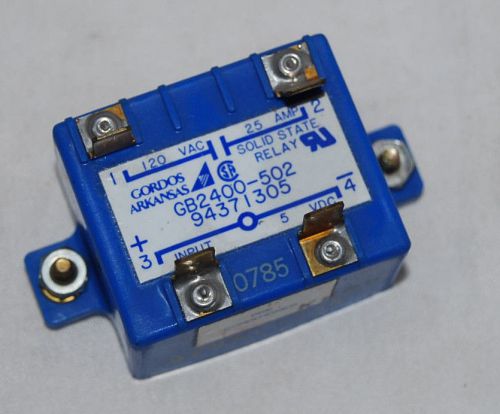 GORDOS ARKANSAS GB2400-502 SOLID STATE RELAY 120V 25A IN: 5V