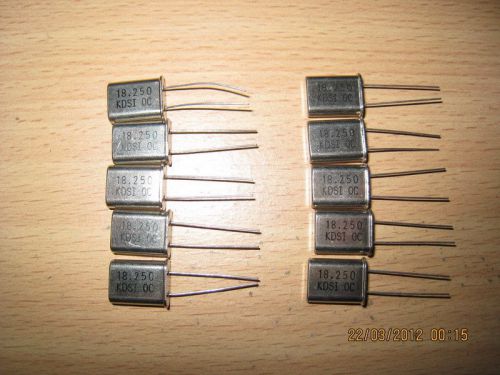 10 X 18.250MHz 18.250 MHz Crystal Oscillator HC-49U NEW KDS Japan