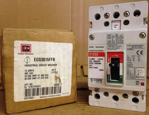 Circuit Breaker Cutler-Hammer EGS3015FFB 480 VAC 15AMP 3P
