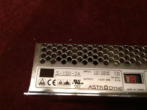 Astrodyne s-150-24 110-120/220-240v-ac 24v-dc 6.5a amp power supply b394483 for sale