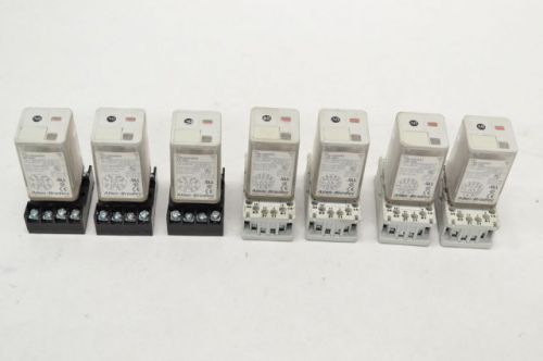 7X ALLEN BRADLEY MIX 700-HA33A1 700-HA32Z24 120VAC 24V-DC COIL 10A RELAY B245577