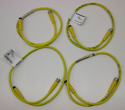 TURCK U2515-23 picofast EXTENSION CORDSET 3-WIRE 0.5m PKG 3M-0.5-PSG 3 LOT OF 4