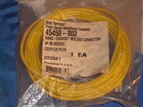 BRAD HARRISON 45450-002 NANO-CHANGE 4P 90° COUPLER PLUG FEMALE CORDSET 454500002