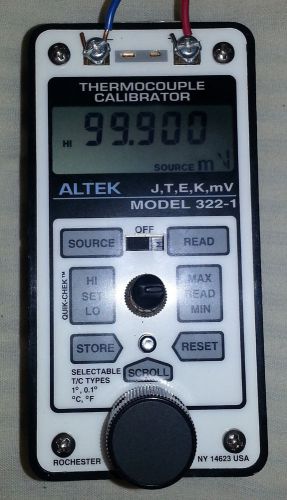 ALTEK THERMOCOUPLE CALIBRATOR MODEL 322-1 EXCELLENT CONDITION