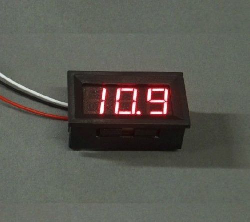 Mini red led digital voltmeter 4.5~30v for 9v 12v 24v for sale