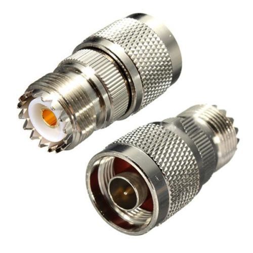 N male plug to UHF female jack RF adapter connector NEW