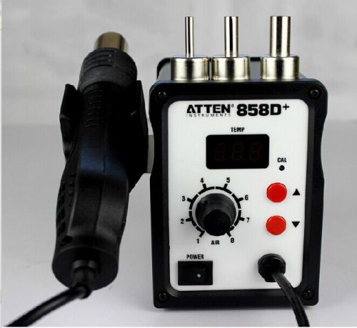 220V ATTEN AT-858D+ SMD Hot Air Rework Station Solder New