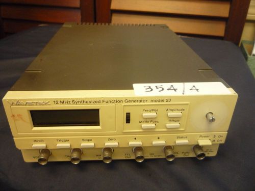 WAVETEK 12 MHZ SYNTHESIZED FUNCTION GENERATOR MODEL 23 (ITEM # 354/4)