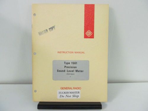 General radio model 1561 precision sound-level meter: instruction manual w/ sche for sale