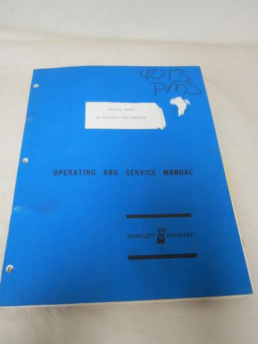 HEWLETT PACKARD MODEL 3430A DC DIGITAL VOLTMETER SERVICE MANUAL(A84,85)