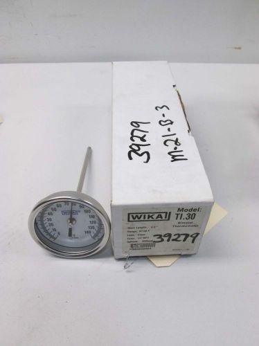 NEW WIKA TI.30 BIMETAL THERMOMETER 0-140F 1/2 IN NPT TEMPERATURE GAUGE D404310