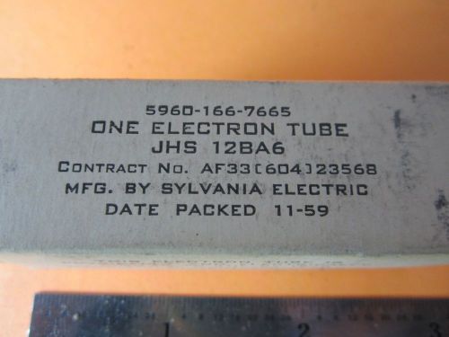 VACUUM TUBE SYLVANIA 12BA6   RECEIVER TV HAM RADIO  BIN#D6