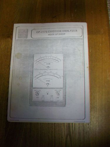 CP-7775 Emission Analyzer Hook-Up Sheet by Sun Consumer Products
