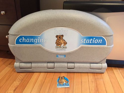 Koala Kare Oval Wall Mounted Baby Changing Station / Grey Granite Finish