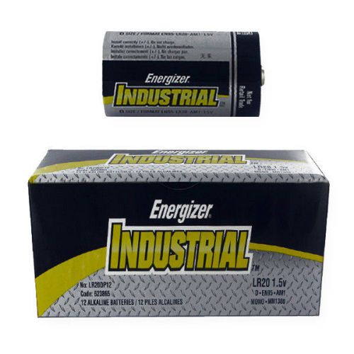 12 EACH D ENERGIZER ALKALINE BATTERIES, D SIZE BATTERY