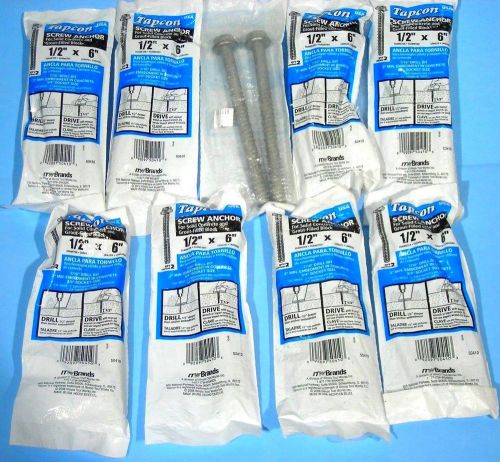 9 - 2-Pack Tapcon #50410 Screw Concrete Screw Anchors 1/2&#034;x6&#034; Drill/Drive - NEW