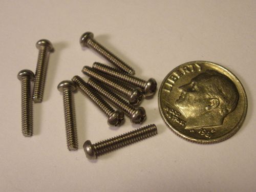 ( 100 PC. ) SCREWS 2-56 X 1/2&#034; SLOTTED ROUND HEAD S/STEEL