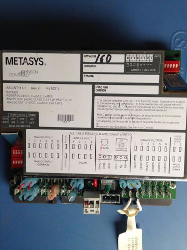 Johnson Controls Metasys AS-UNT111-1 Unitary Control