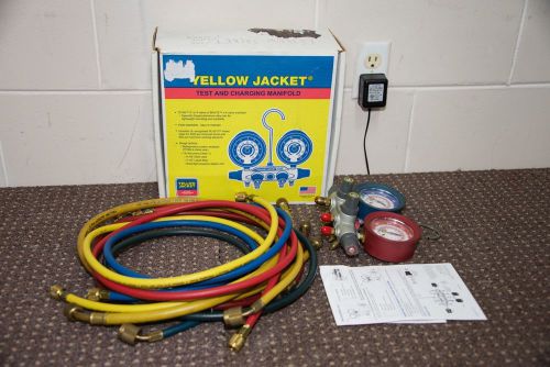 YELLOW JACKET (49967) TITAN MANIFOLD - 3-1/8&#034; GAUGES/PLUS II HOSES/#GE