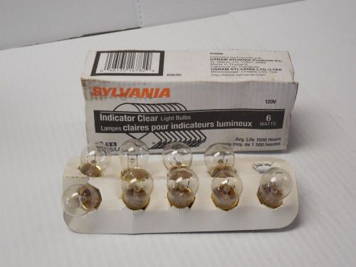 NEW LOT OF 9 SYLVANIA CLEAR LIGHT LAMP BULB 10S6 120V 6W