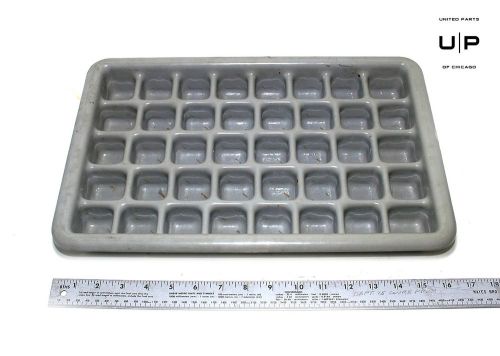 Lot of 9 Gray Plastic Bins — nestable plastic totes 16&#034; x 11&#034; x 2&#034;, used, good!