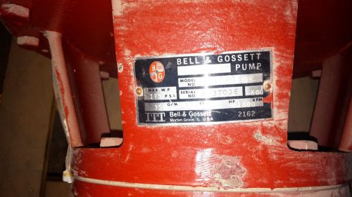 Pump Centrifugal 175psi, 350gpm @ 100ft, 15hp, 1531 4E 9.75BF Bell Gossett