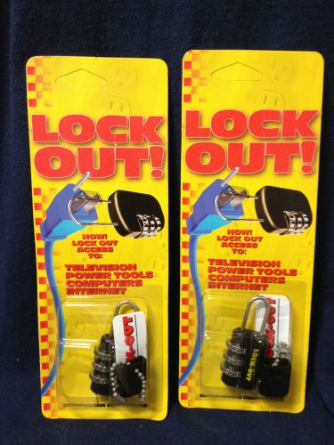 LOCK OUTS-LOCK-OUT ACCESS TO 120-VOLT APPLIANCE/TOOL/DAMAGED EQUIPMENT(LOT OF 2)