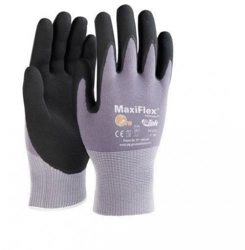 (12) PAIRS MEDIUM  G-TEK MAXIFLEX NITRILE FOAM COATED GLOVES GTEK 34-874 ATA CUT