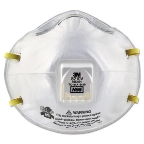 5 Masks - 3M Particulate Respirator 8210V, N95 Respiratory Protection
