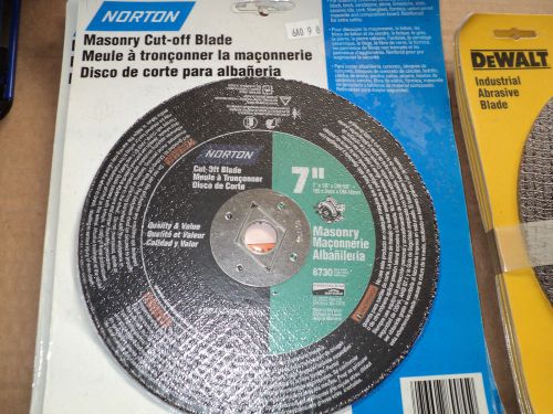 NORTON 07660789055 ABRASIVE CUT-OFF WHEEL , 7&#034; D, 0.125&#034; T, 5/8&#034; AH ( 4 UNITS )