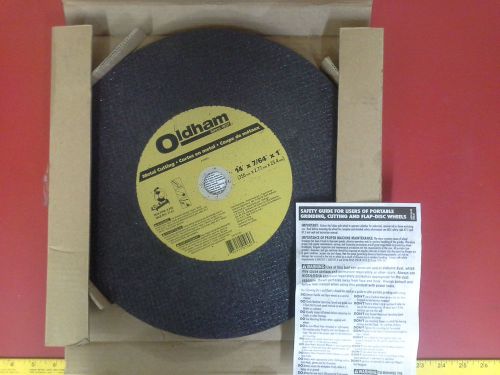 OLDHAM 14&#034; X 7/64&#034; X 1&#034; MASONRY ABRASIVE CUTOFF WHEEL B140 8PCS