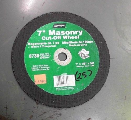 Pack of 5 NORTON MASONRY CUTTING BLADE 7&#034; X 1/8&#034; X 7/8&#034; TYPE 1 CONCRETE