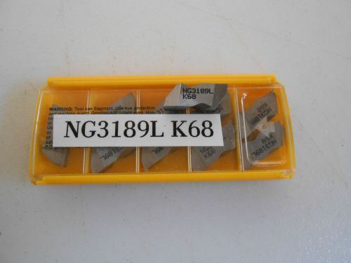 KENNAMETAL CARBIDE INSERTS , NG3189L , K68 , 9 INSERTS