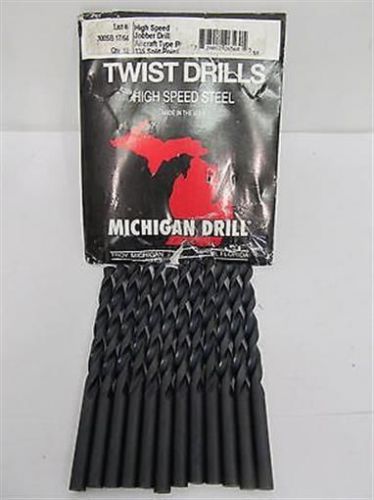 Michigan Drill, 300SB-17/64, 17/64&#034; Type B, HSS, Aircraft Jobber Drill Bits 12ea