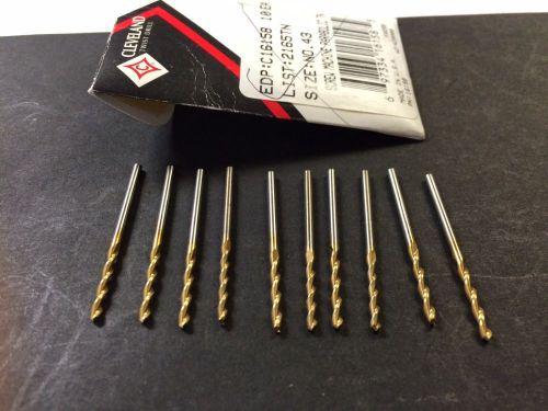 Cleveland 16158  2165TN  No.43 (.0890) Screw Machine, Parabolic Drills Lot of 10