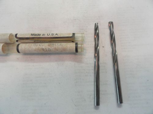 #18 Solid Carbide Drill Bits, (.1693&#034;)