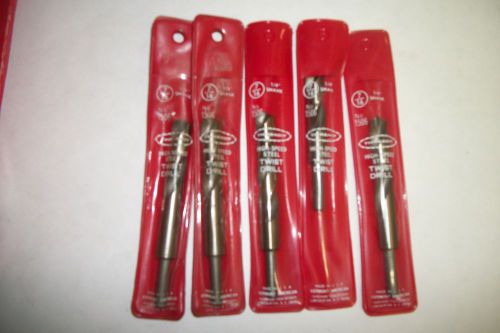 American vermont 7/16&#034; high speed steel 1/4&#034; shank drill new usa -lot of 2- for sale