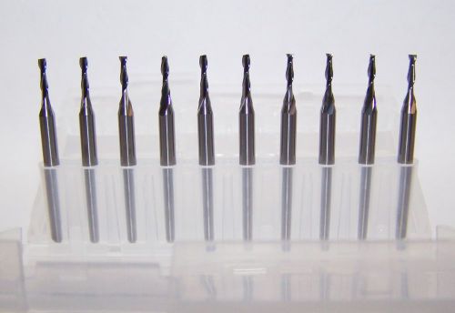 (10) - 1.60mm (.0630&#034;) 2 FLUTE CARBIDE ENDMILLS - TEMPORARY SALE