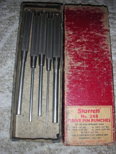 STARRETT DRIVE PIN PUNCH SET N0. 248 5 LONG PUNCHES