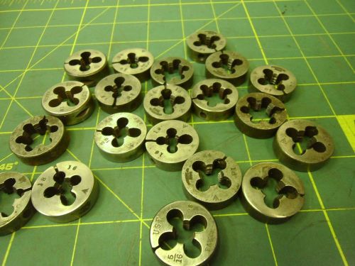 ROUND SPLIT DIE 1&#034; DIA. (MISC. LOT OF 20 DIES) #52627